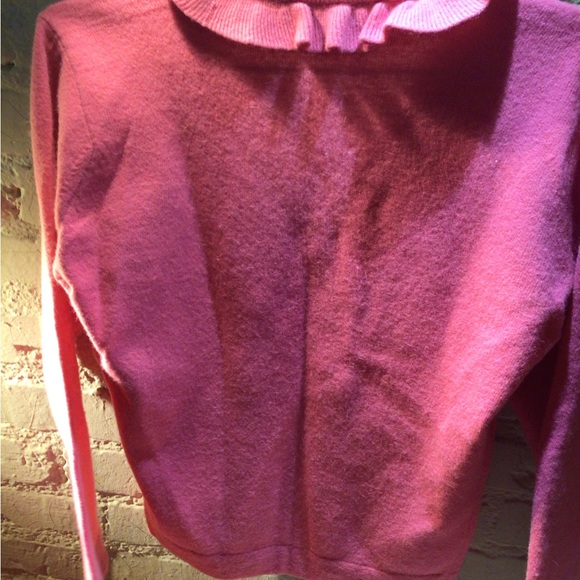 Saks Fifth Avenue Pink Ruffle Sweater - Picture 3 of 5
